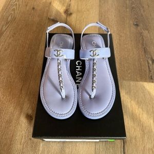 Chanel Leather Thong Sandals